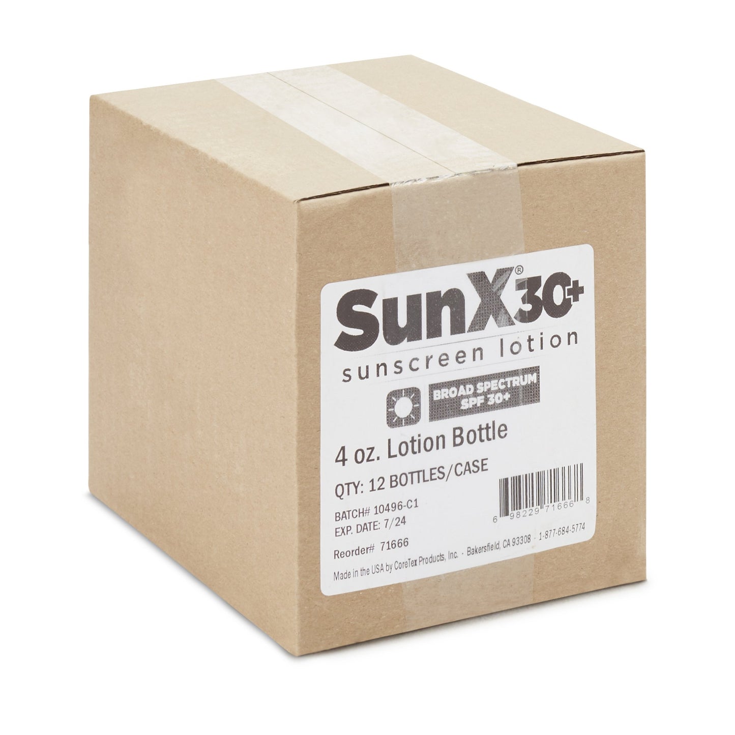 SunX® SPF 30+ Sunscreen, 4-ounce Bottle 71666
