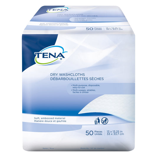 Washcloth TENA® 13 X 13-1/4 Inch White Disposable - 74500