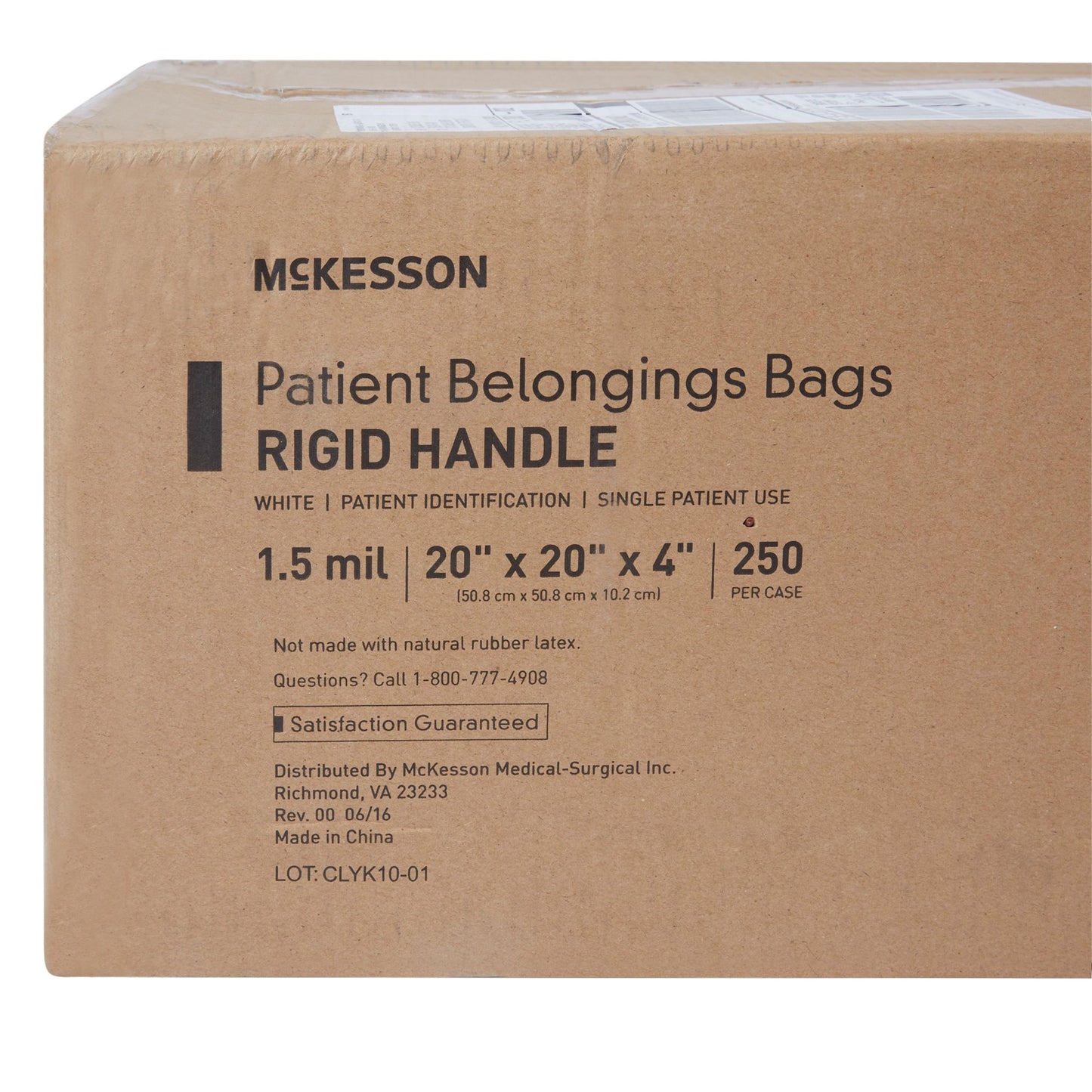 McKesson Patient Belongings Bag With Snap Closure 30471100