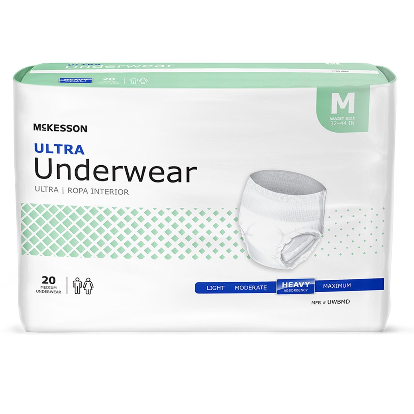 McKesson Brand McKesson Ultra Heavy Absorbent Underwear, Medium UWBMD, Bag of 1