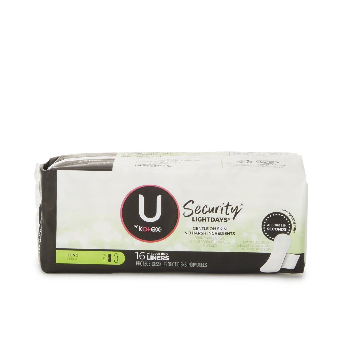 U by Kotex® Security® Lightdays® Wrapped Liners 03600001247