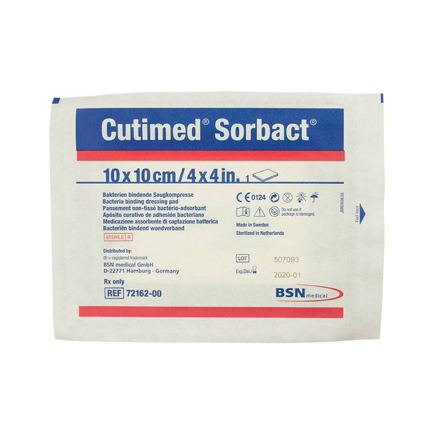 Antimicrobial Mesh Dressing Cutimed® Sorbact® 4 X 4 Inch Square Sterile - 7216210