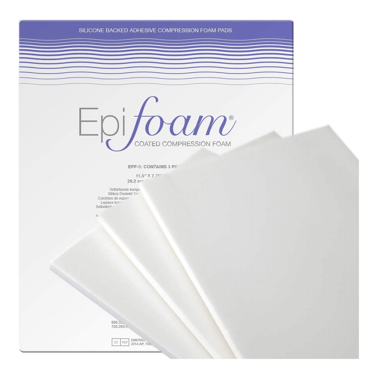 Epi-foam® Silicone Foam Dressing, 7-3/4 X 11-1/2 Inch EPF-3