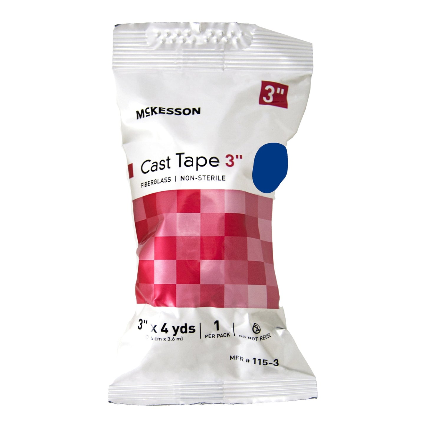 McKesson Blue Cast Tape, 3 Inch x 4 Yard 115-3B