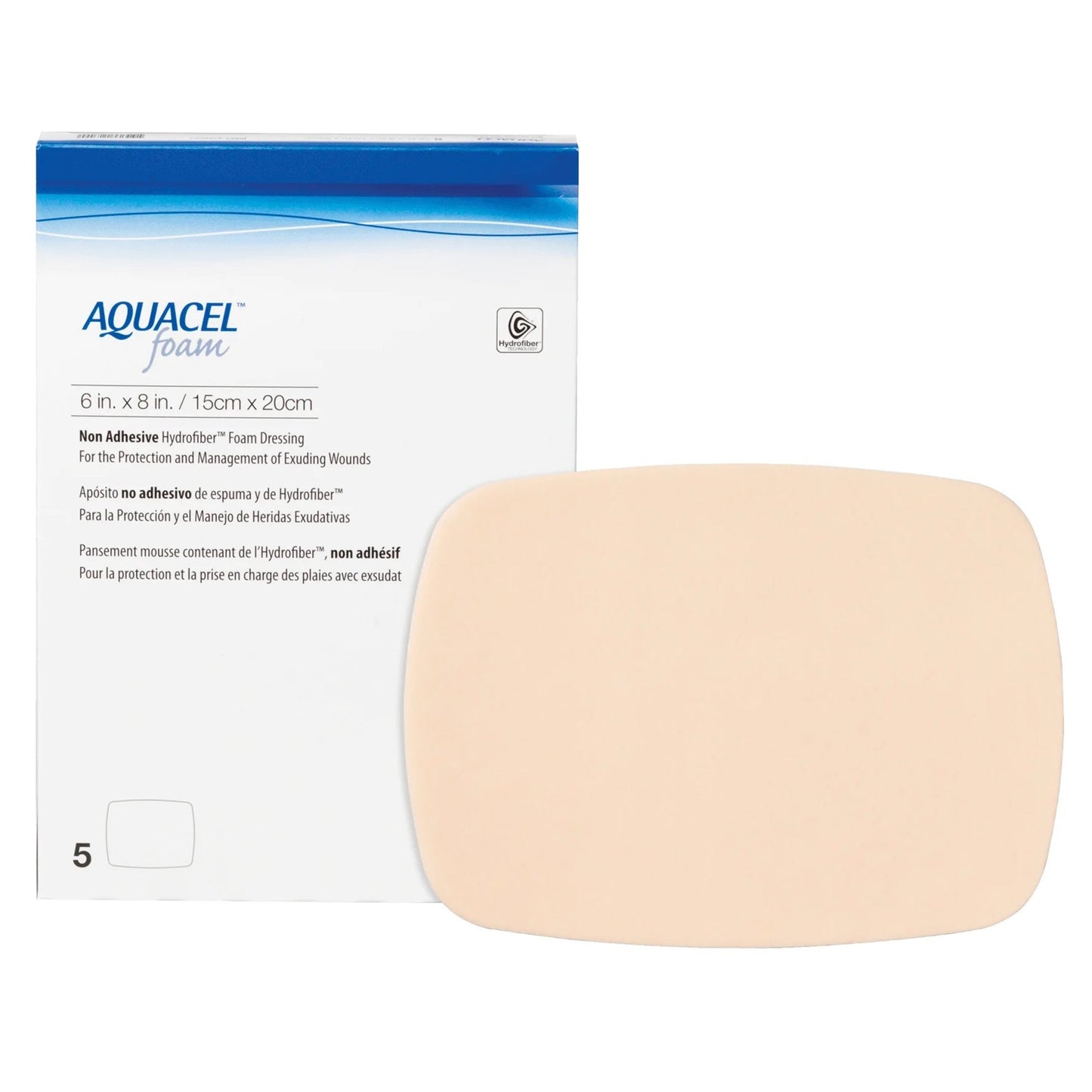 Aquacel® Nonadhesive without Border Foam Dressing, 6 x 8 Inch 420637