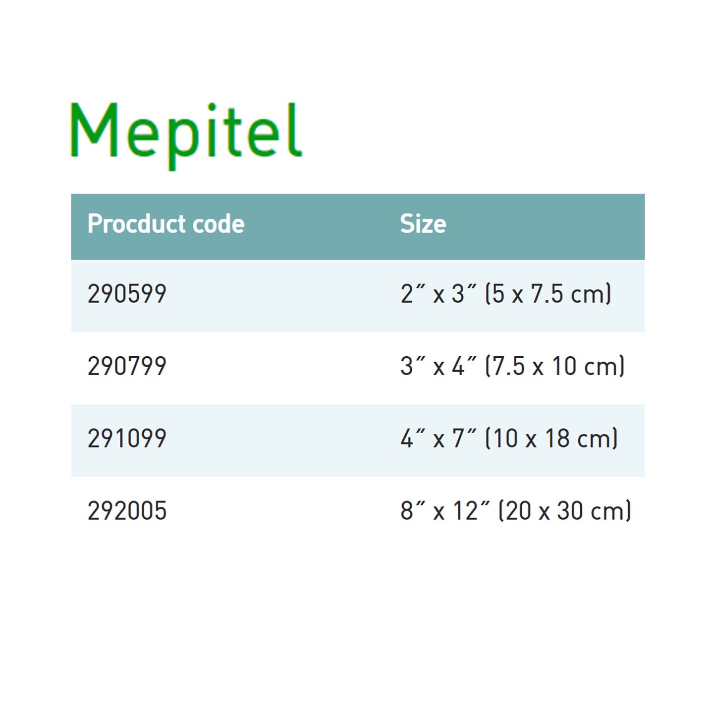 Mepitel® Wound Contact Layer Dressing, 4 x 8 Inch 291099