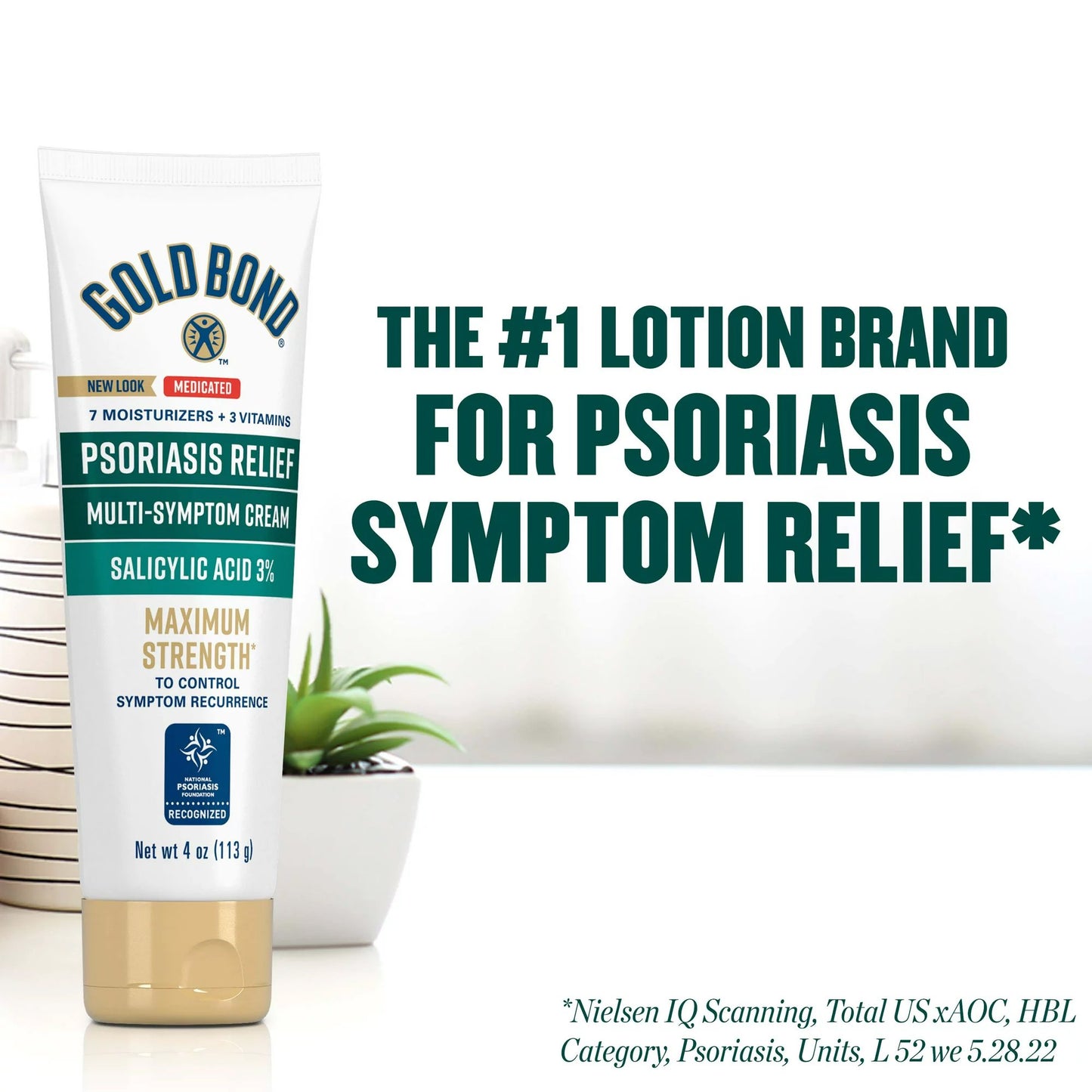 Psoriasis Cream Gold Bond® Psoriasis Relief 4 oz. Tube Unscented Cream 04116704125