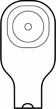 Colostomy Pouch Premier™ Flextend™ One-Piece System 9 Inch Length Flat, Pre-Cut 1 Inch Stoma Drainable - 8642