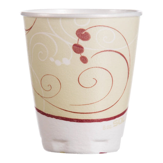 Insulated Drinking Cup Trophy® Plus™ 8 oz. Symphony® Print Paper Disposable - X8-J8002