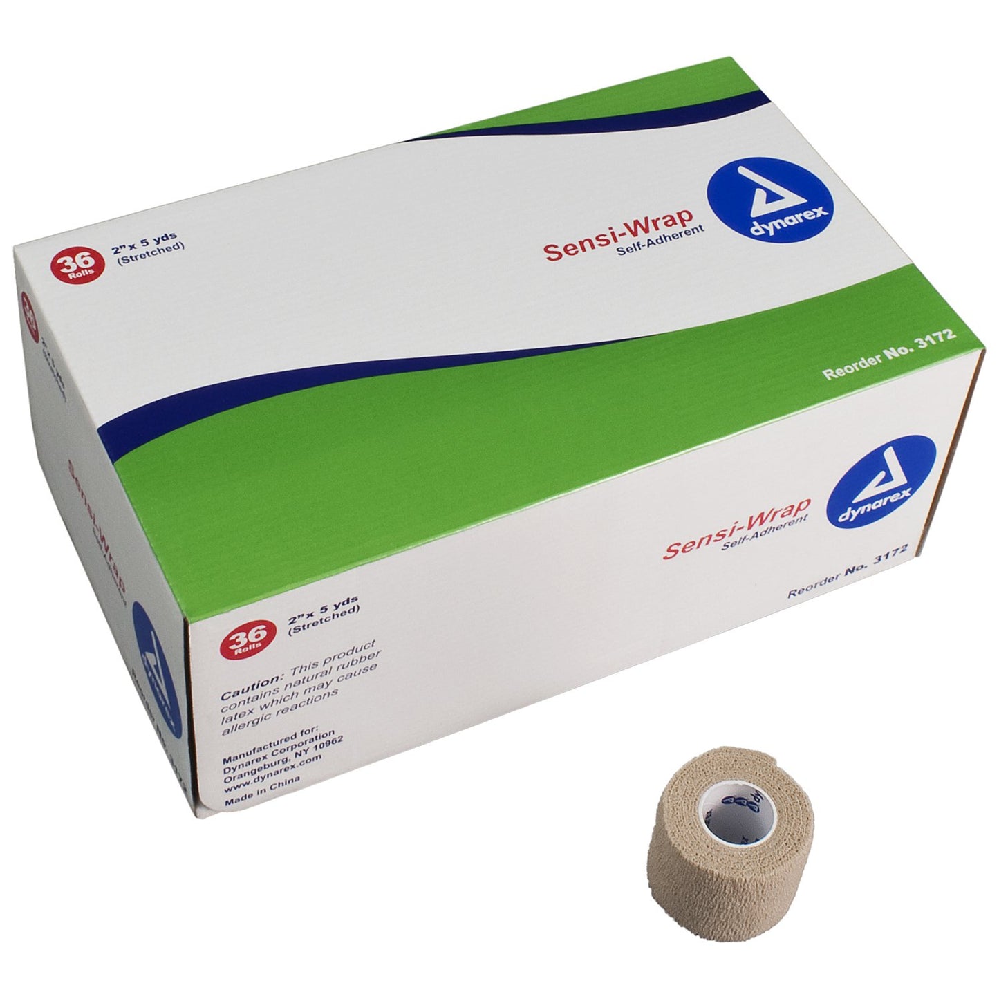 Cohesive Bandage Sensi-Wrap 2 Inch X 5 Yard Self-Adherent Closure Tan NonSterile Standard Compression - 3172