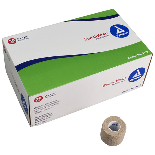 Cohesive Bandage Sensi-Wrap 2 Inch X 5 Yard Self-Adherent Closure Tan NonSterile Standard Compression - 3172