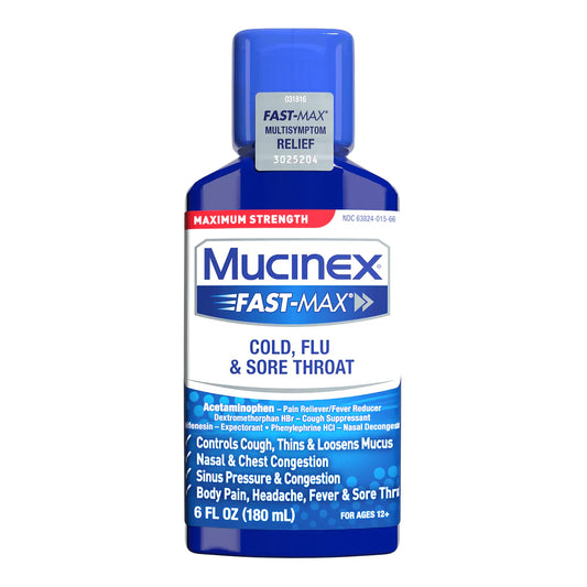 Reckitt Benckiser Mucinex Acetaminophen / Dextromethorphan / Guaifenesin / Phenylephrine Cold and Cough Relief 63824001566, 1 Each