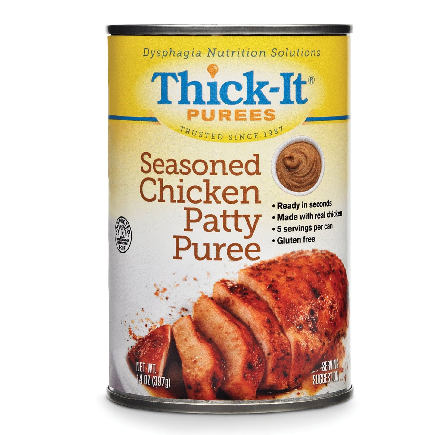 Thick-It® Seasoned Chicken Patty Purée Thickened Food, 14-ounce can H318-F8800