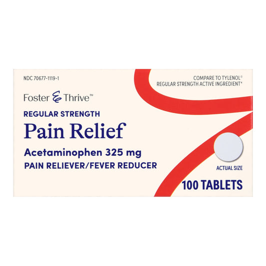 Foster & Thrive™ Regular Strength Pain Relief Acetaminophen 325 mg Tablets 70677111901