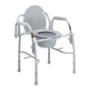 Commode Chair McKesson Drop Arms Steel Frame Back Bar 13-3/4 Inch Seat Width 300 lbs. Weight Capacity - 146-11125KD-1