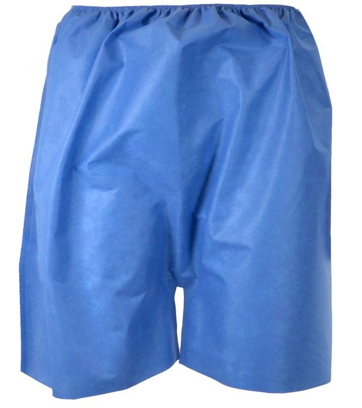 Exam Shorts Large Blue SMS Adult Disposable - 7555 L