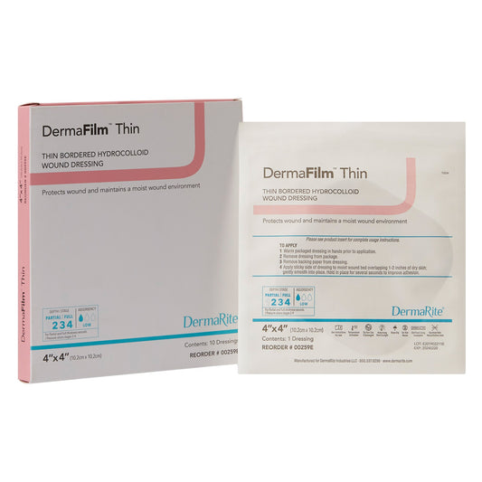 DermaFilm® Hydrocolloid Dressing, 4 x 4 Inch 00259E