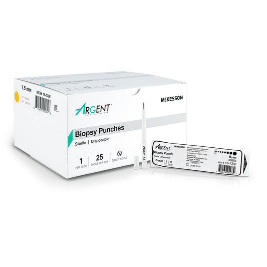 Biopsy Punch McKesson Argent™ Dermal 1.5 mm - 16-1308