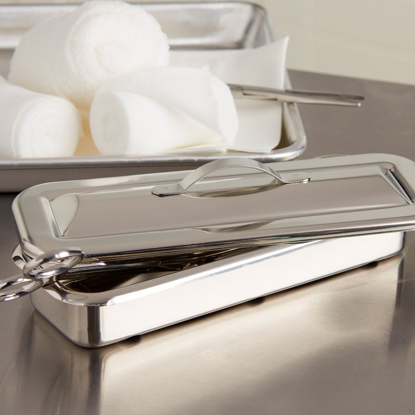 McKesson Instrument Tray, Strap Handle, 8½ Inches 63-4254