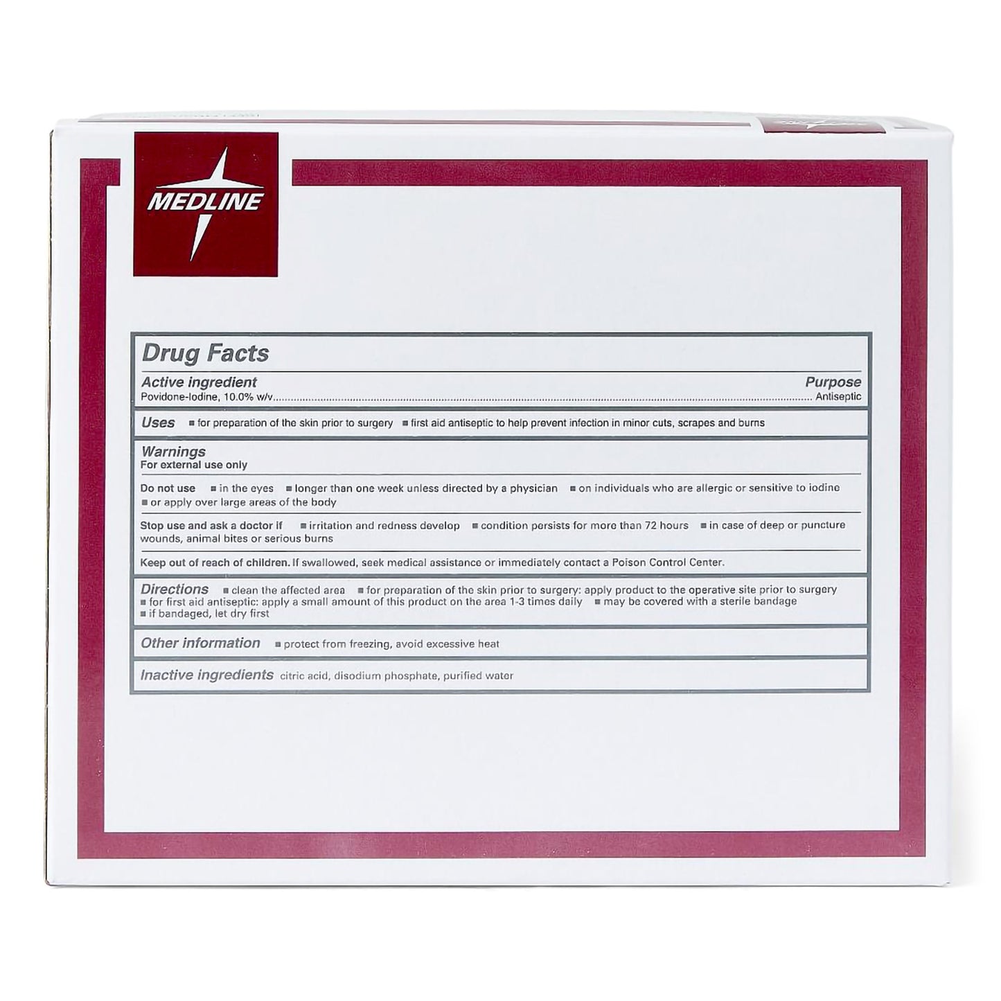 Medline Povidone Iodine Swabsticks MDS093901