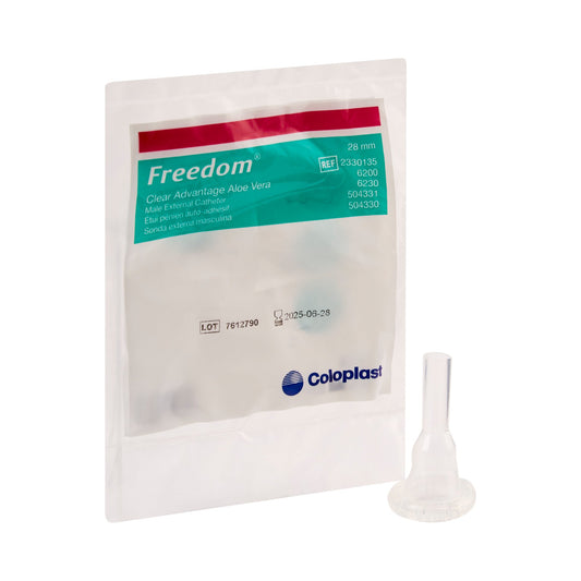Freedom® Clear Advantage Male External Catheter, Self-Adhesive, Medium, 28mm 6200