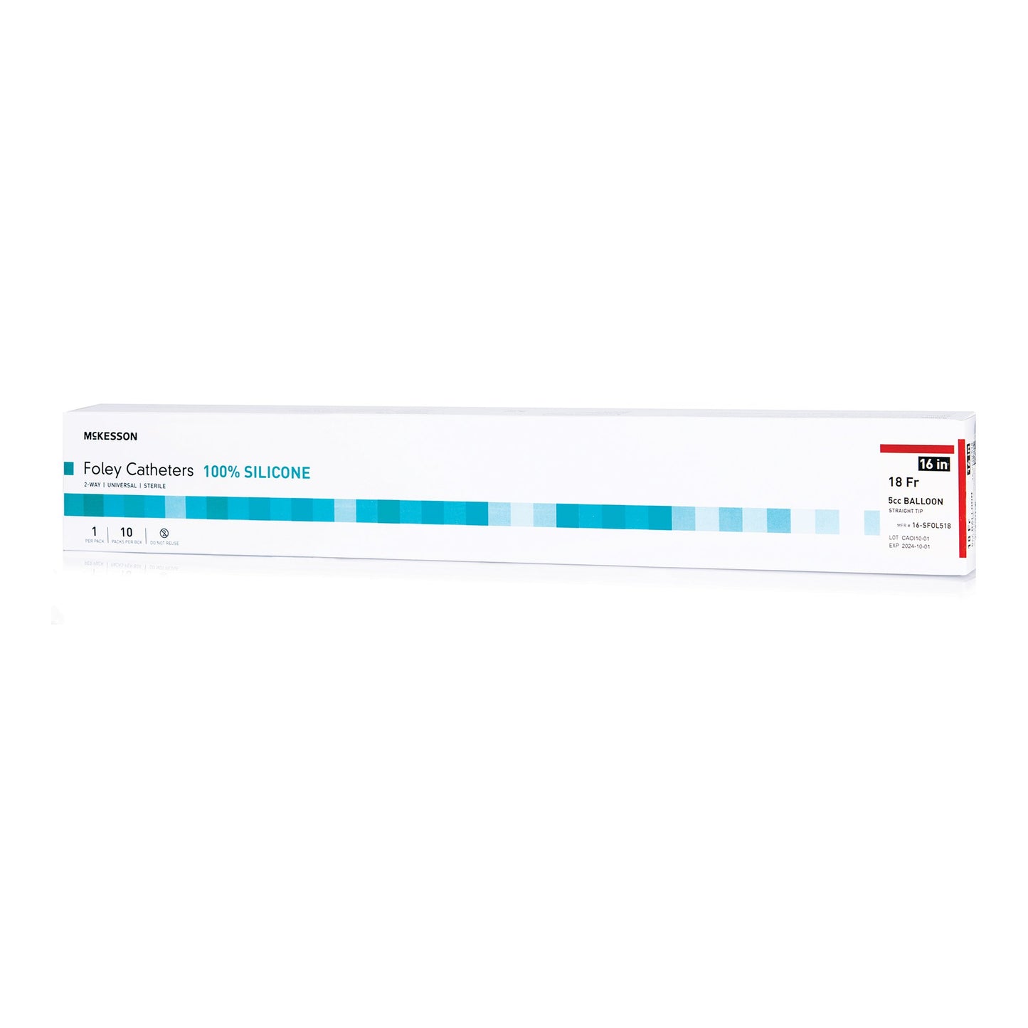 Foley Catheter McKesson 2-Way Standard Tip 5 cc Balloon 18 Fr. Silicone - 16-SFOL518