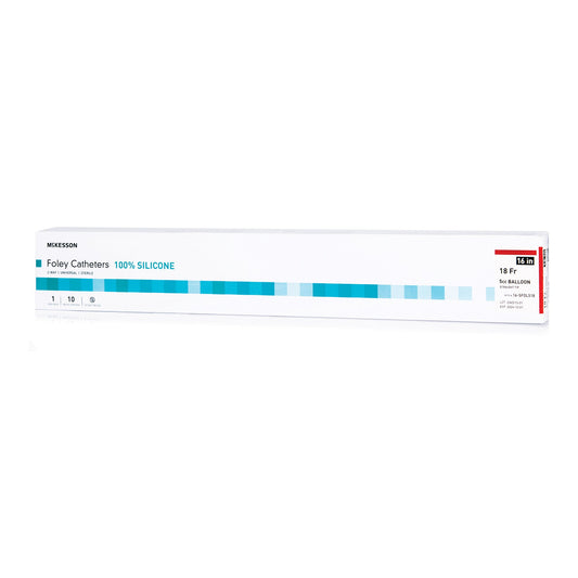 Foley Catheter McKesson 2-Way Standard Tip 5 cc Balloon 18 Fr. Silicone - 16-SFOL518