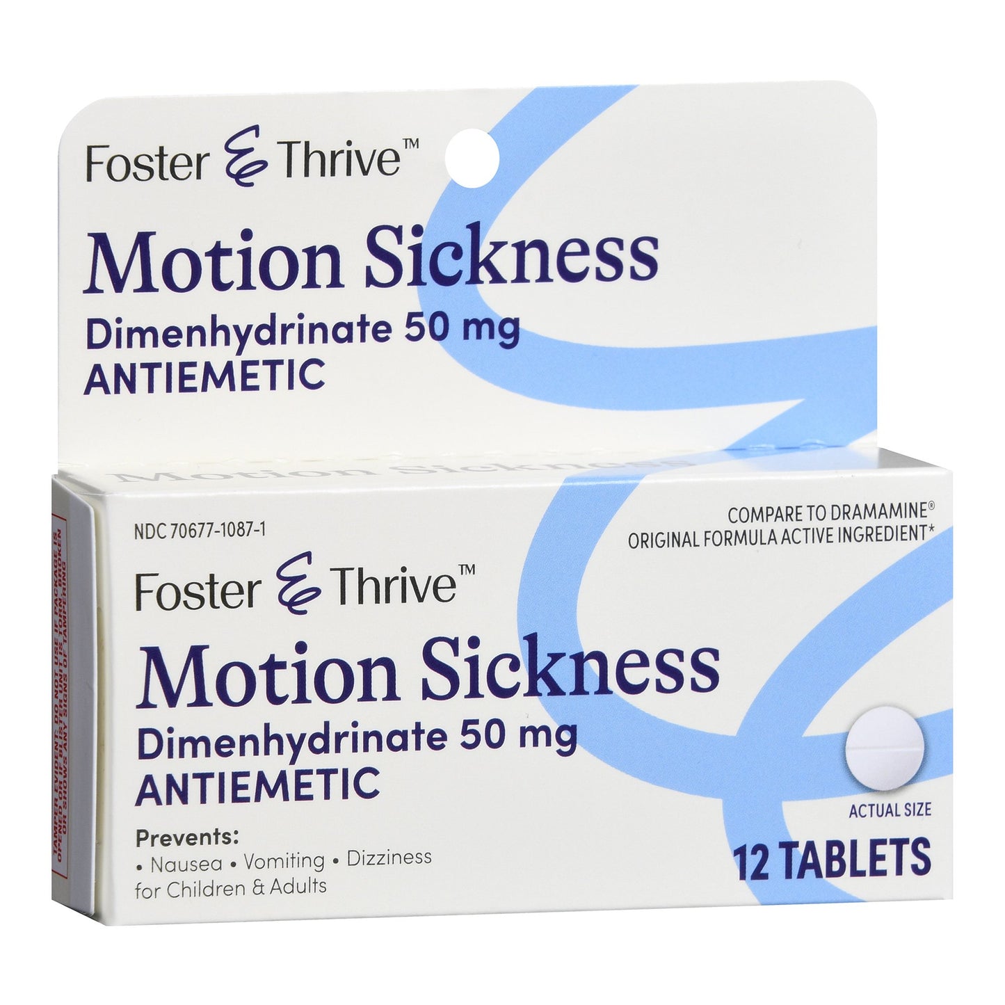 Foster & Thrive™ Motion Sickness Dimenhydrinate 50 mg Tablets 70677108701
