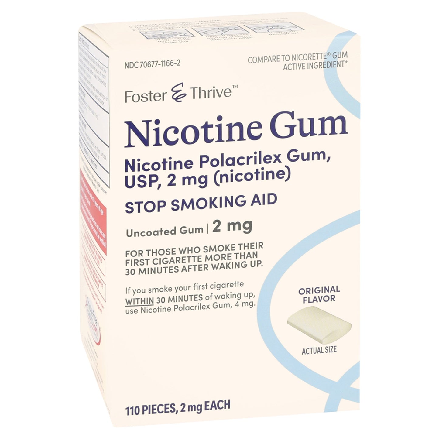 Foster & Thrive™ Nicotine Polacrilex 2 mg (Nicotine) Gum, Original Flavor 70677116602