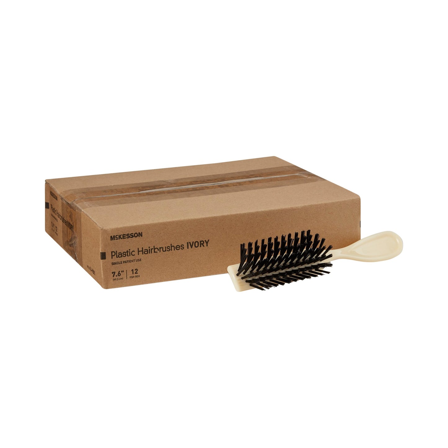 McKesson Black Polypropylene Hairbrush, 7.67 Inch 16-HB01