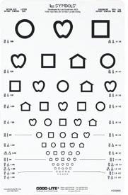 Eye Chart Lea Symbols® 10 Foot Distance Acuity Test - 250412