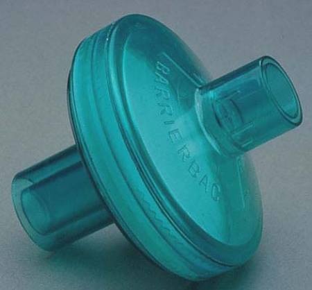 Electrostatic Filter Barrierbac™ 22mm Male / 15-22 mm Female, 99.99% Efficiency, 35 Gm, 99 ml Dead Space, Hydrophobic Media - 350U5865