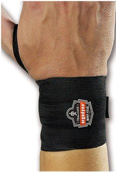 Wrist Support with Thumb Loop ProFlex® 420 Wraparound / Wristlet Elastic Left or Right Wrist Black Large / X-Large 72224