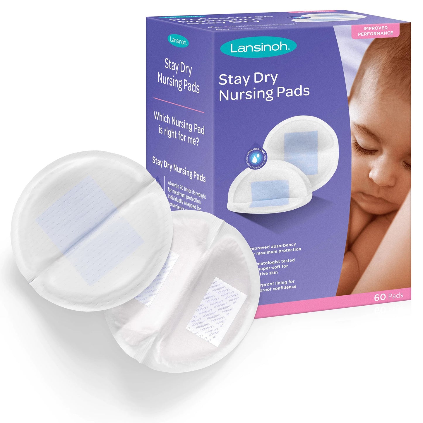 Nursing Pad Lansinoh® Stay Dry One Size Fits Most Disposable 20265