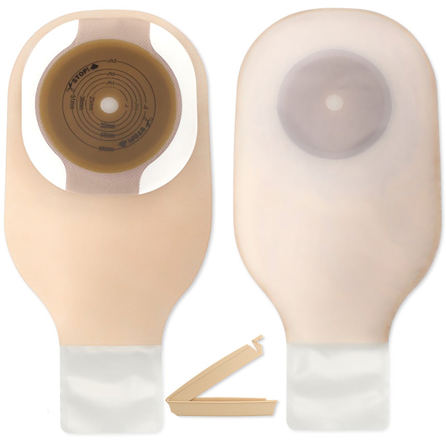 Premier™ Flextend™ One-Piece Transparent Colostomy Pouch, Cut to fit up to 64 mm 8631