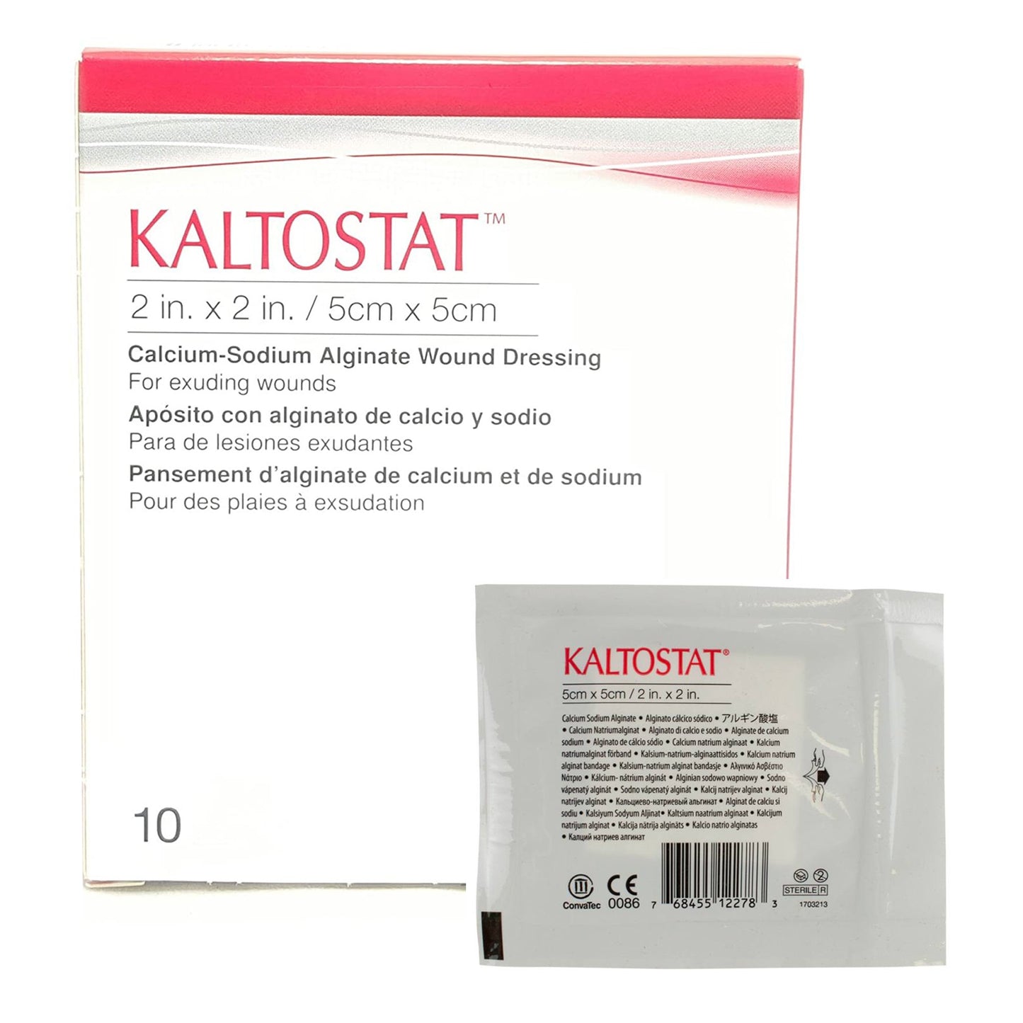Kaltostat® Calcium Alginate Dressing, 2 x 2 Inch 168210