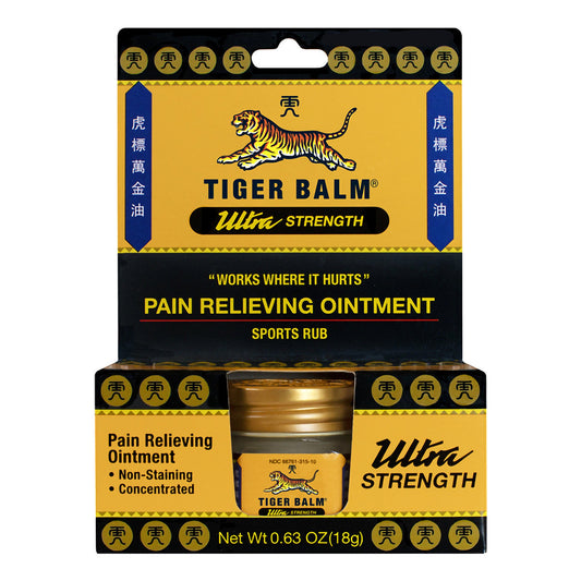 Topical Pain Relief Tiger Balm® Ultra Strength 11% - 11% Strength Camphor / Menthol Ointment 18 Gram - 49906031510