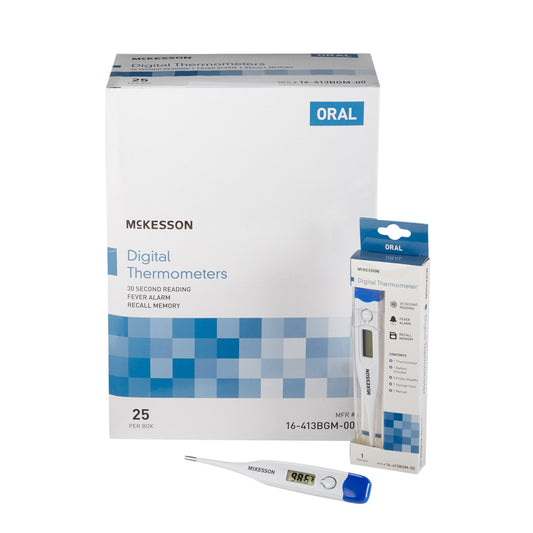 Digital Stick Thermometer McKesson Oral Probe Handheld - 16-413BGM-00