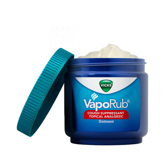 Chest Rub Vicks® VapoRub® 4.8% - 1.2% - 2.6% Strength Ointment 6 oz. - 37000054406
