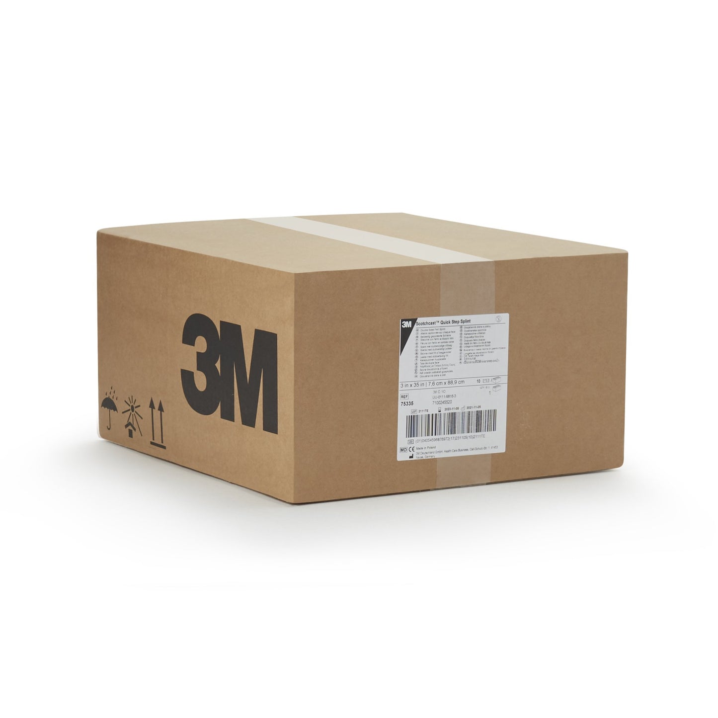 3M™ Scotchcast™ Quick Step Double Sided Felt Padded Splint, 3 x 35 Inch 75335