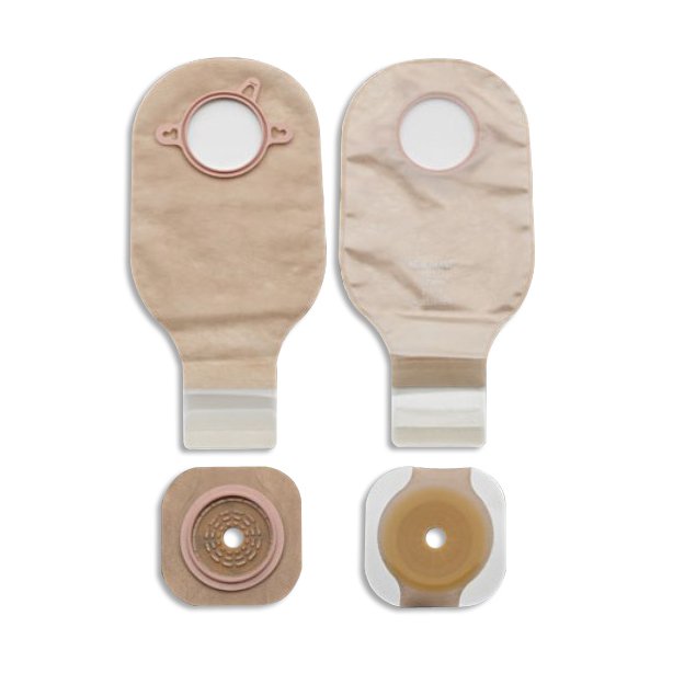 New Image™ 19003 Two-Piece Clear Ileostomy/Colostomy Pouch, 57mm Flange, Red 19003