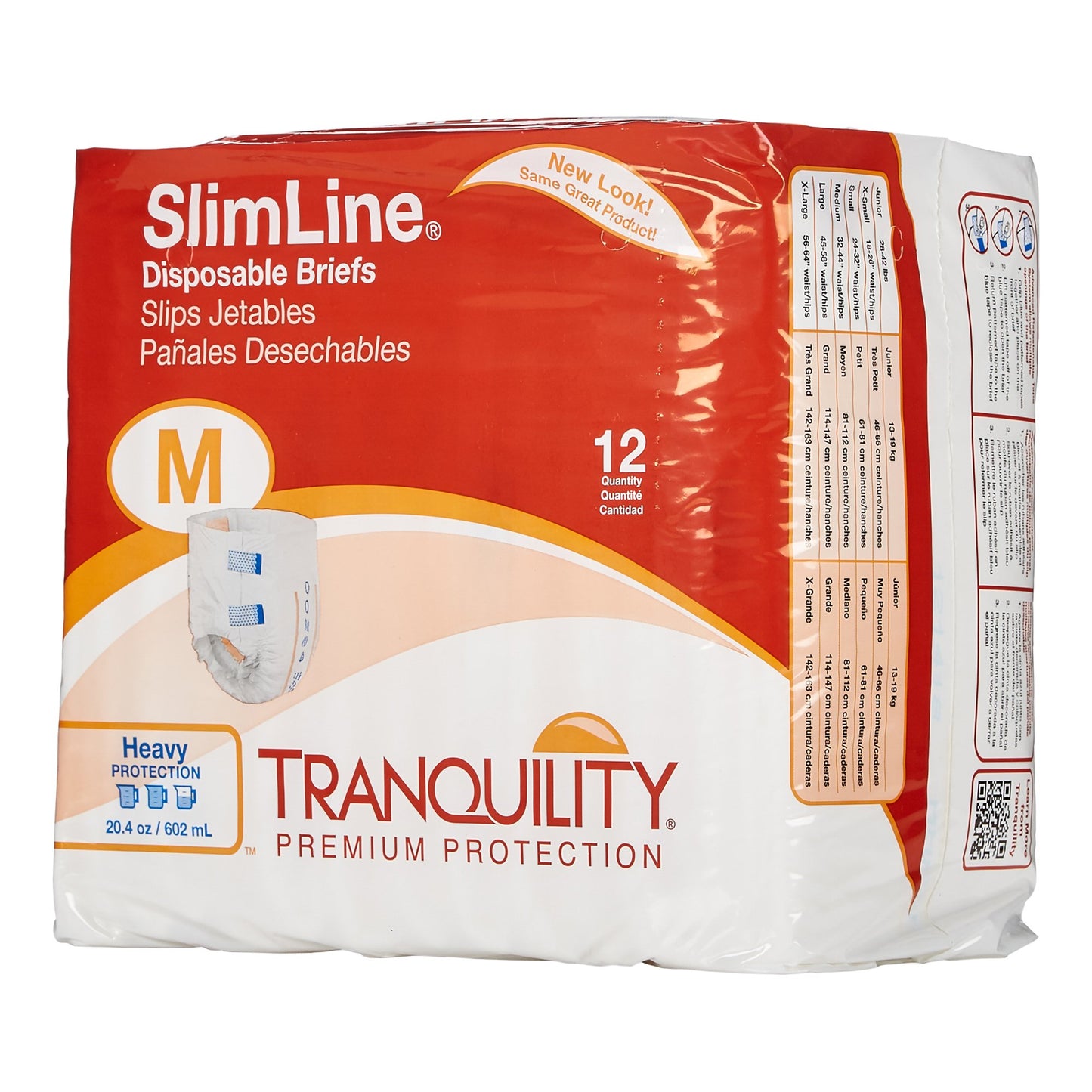Tranquility® SlimLine® Heavy Protection Incontinence Brief, Medium 2122