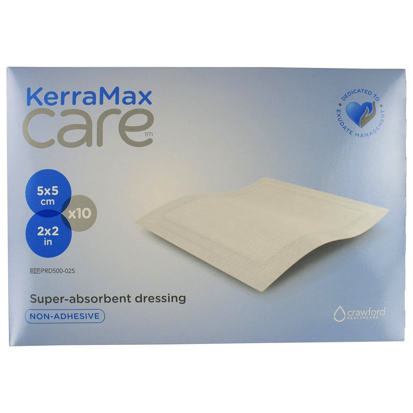 KerraMax Care® Super Absorbent Wound Dressing, 2 x 2 Inch PRD500-025