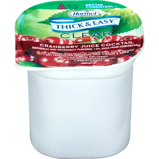 Thickened Beverage Thick & Easy® 4 oz. Portion Cup Cranberry Juice Cocktail Flavor Liquid IDDSI Level 2 Mildly Thick - 39705