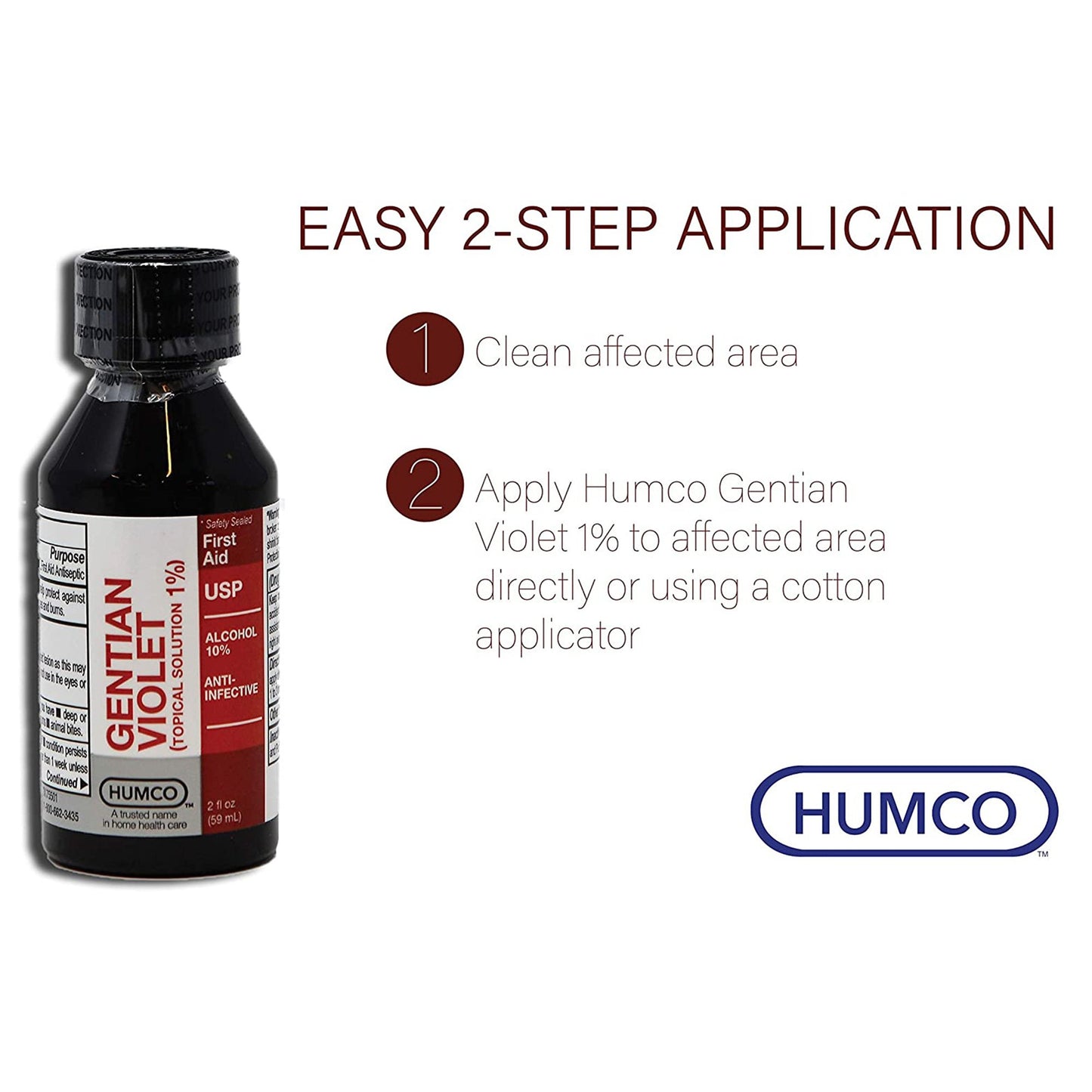 Humco Gentian Violet First Aid Antibiotic, 2 oz. Bottle 00395100392