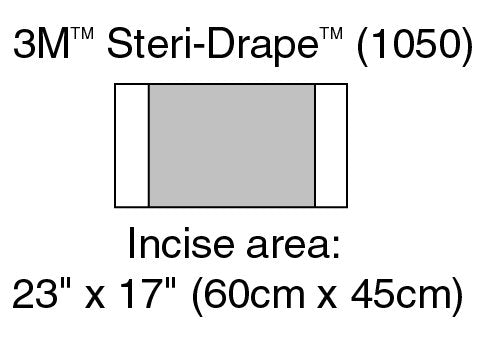 3M™ Steri-Drape™ Sterile Large Incise Surgical Drape, 17 x 23 Inch 1050