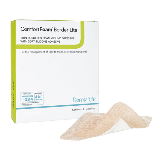 ComfortFoam™ Border Lite Thin Bordered Foam Wound Dressing, 2 x 2 Inch 47220