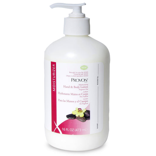 Hand and Body Moisturizer PROVON® 16 oz. Pump Bottle Unscented Lotion CHG Compatible - 4235-12