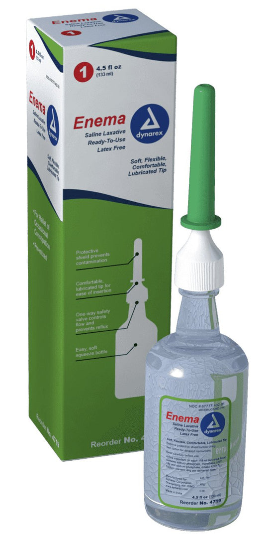 Enema 4.5 oz. 100% Strength Saline Enzyme - 4719