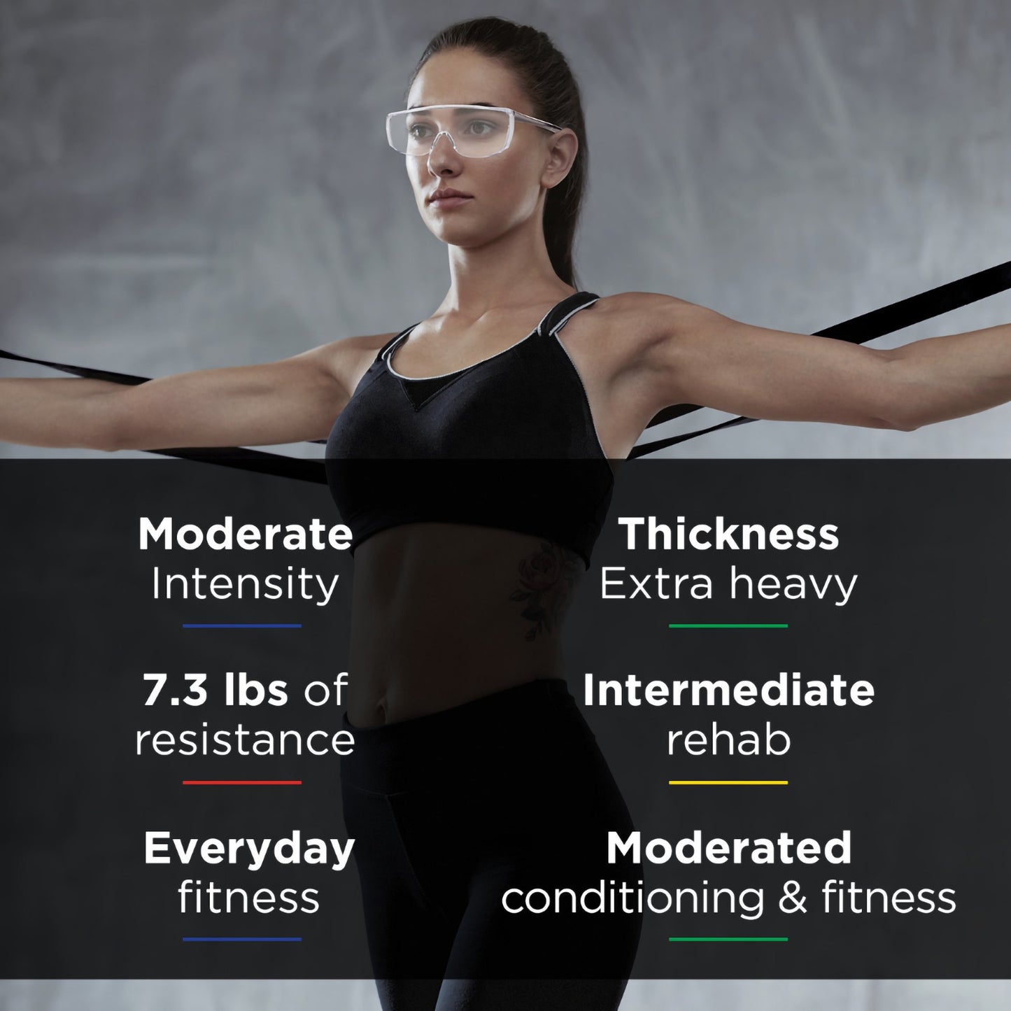 TheraBand® Exercise Resistance Band, Black, 6 Inch x 25 Yard, X-Heavy Resistance 81234780